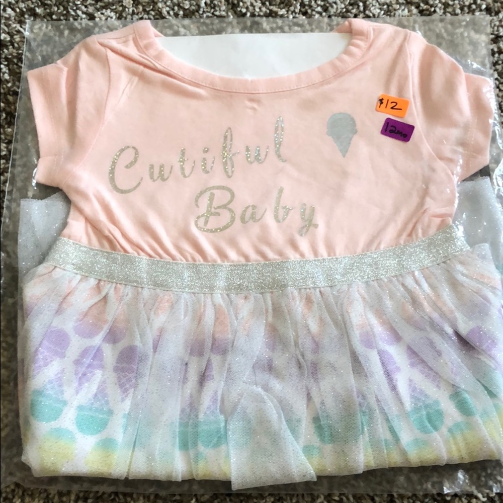 Baby Girl Dresses with Ice cream design